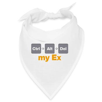 Ctrl Alt Del my Ex für Gamer und Nerds, Split - Bandana - Weiß - Vorne