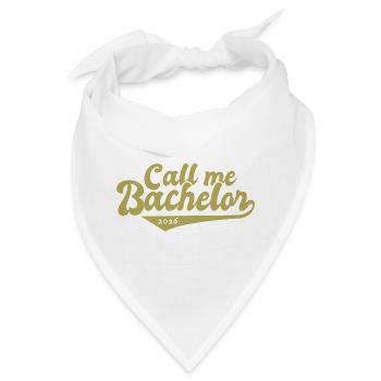 Bachelor 2026 Abschluss Promotion Sponsion - Bandana - Weiß - Vorne
