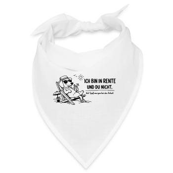 Lustiges Rentner Bild Spruch Dackel - Bandana - Weiß - Vorne