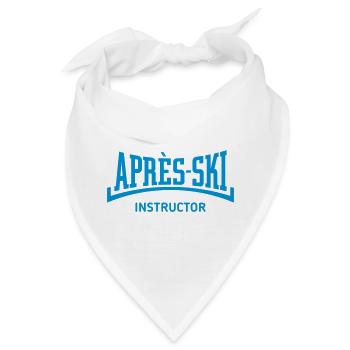 Après-Ski Instructor (Apres Ski / Konkav / Blue) - Bandana - Weiß - Vorne