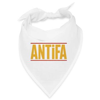 Antifa – Antifaschistisches Merch - Bandana - Weiß - Vorne