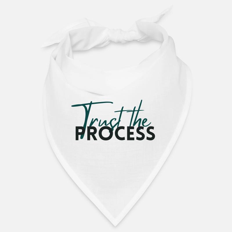 Trust The Process - Motivation Statement - Bandana - Weiß