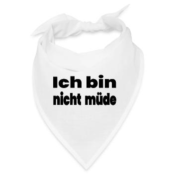 Müde - Bandana - Weiß - Vorne