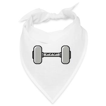 Hantel gewichte icon - Bandana - Weiß - Vorne