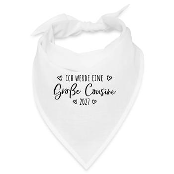 Ich werde eine Große Cousine 2027  - Bandana - Weiß - Vorne