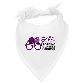 Lesebrille Buch Spruch Vektor - Bandana - Weiß - Vorne