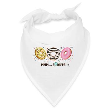 Glasierte Donuts mit Sprinkles Abbildung - Bandana - Weiß - Vorne