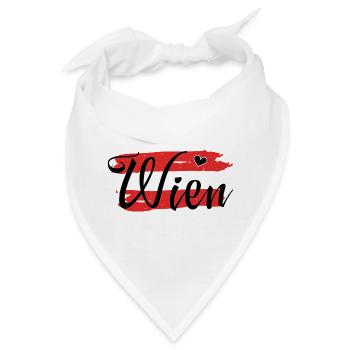 Flagge Österreich Wien - Bandana - Weiß - Vorne