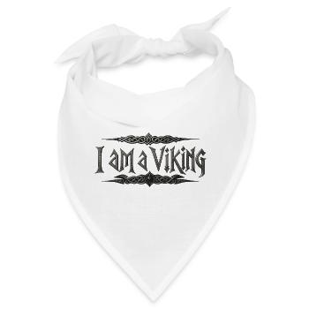I Am A Viking – keltische Knotentypografie - Bandana - Weiß - Vorne