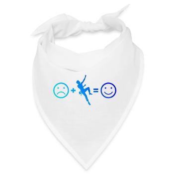 Geschenkidee für die Bouldererin mit Sportklettern - Bandana - Weiß - Vorne
