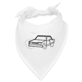 Lada mit einer Linie gezogen - Bandana - Weiß - Vorne