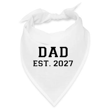 Dad Est 2027 - Bandana - Weiß - Vorne