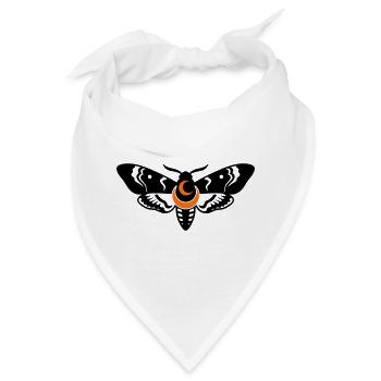 Halbmond Motte Gothic Icon - Bandana - Weiß - Vorne