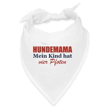 Hundemama – Mein Kind hat vier Pfoten - Bandana - Weiß - Vorne