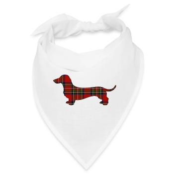 Tartan-Wursthund | Pyrenäenlinien-Labor - Bandana - Weiß - Vorne