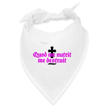 quod me nutrit me destruit - Bandana - Weiß - Vorne