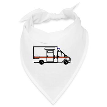 Ambulance / Rettungstransportwagen - Bandana - Weiß - Vorne