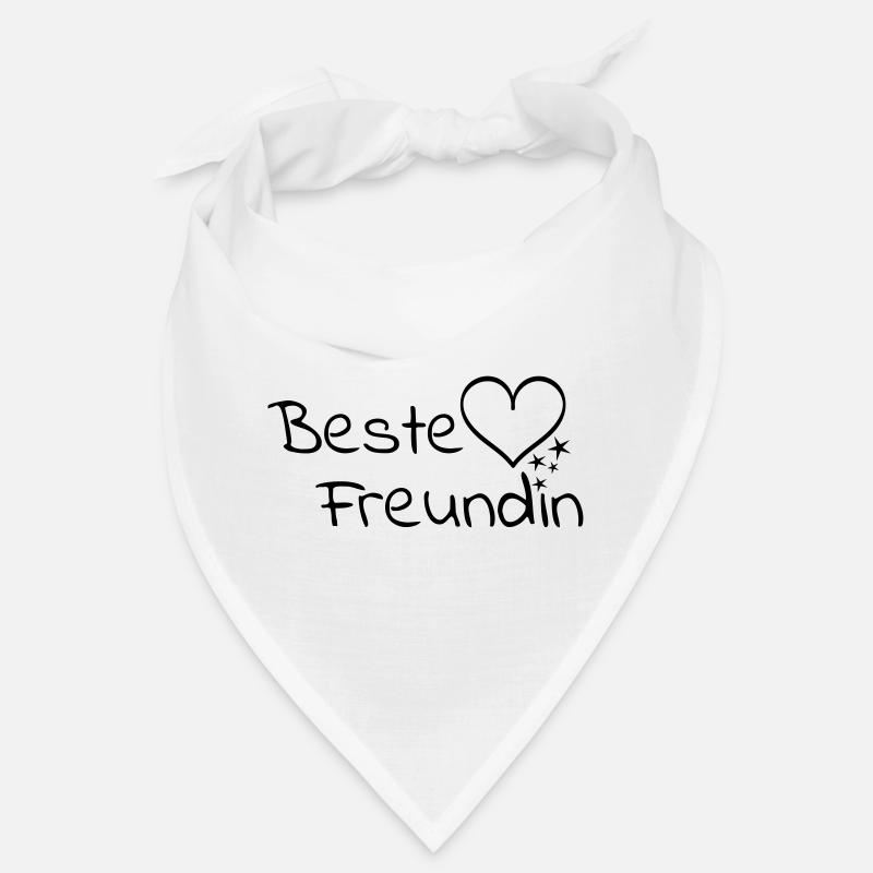 Beste Freundin - Bandana - Weiß
