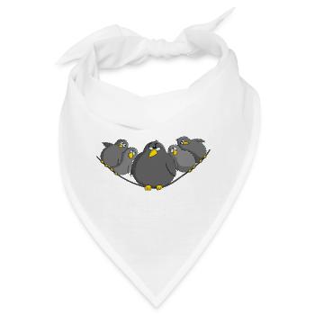 Vogel fett und witzig - Bandana - Weiß - Vorne