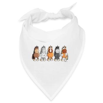 Happy Horses - Bandana - Weiß - Vorne