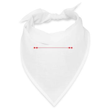design rote linie - Bandana - Weiß - Vorne