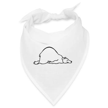 Sleeping bear | Schlafender Bär - Bandana - Weiß - Vorne