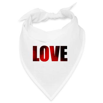 Liebe Hochzeit Verlobung - Bandana - Weiß - Vorne