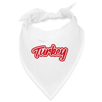 Aufkleber Flagge der Türkei Türkei Tuerkei Turquie - Bandana - Weiß - Vorne