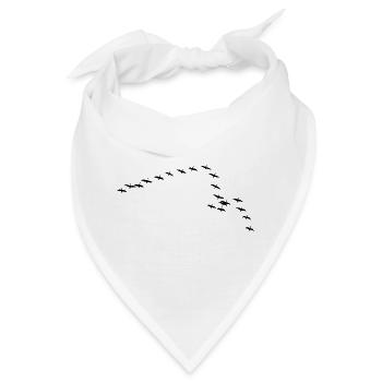 Vogelschwarm Wildgänse Ornithologie - Bandana - Weiß - Vorne