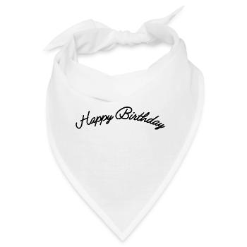 Happy Birthday - Bandana - Weiß - Vorne