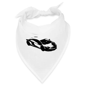 Lambo Sportwagen italienischer supercar - Bandana - Weiß - Vorne