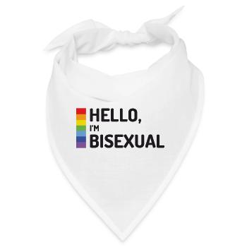 Hallo, ich bin bisexuell - Bandana - Weiß - Vorne