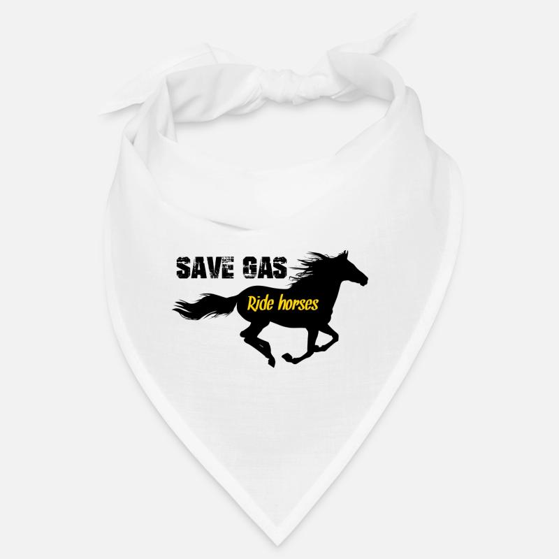 Save gas ride horses black Bandana