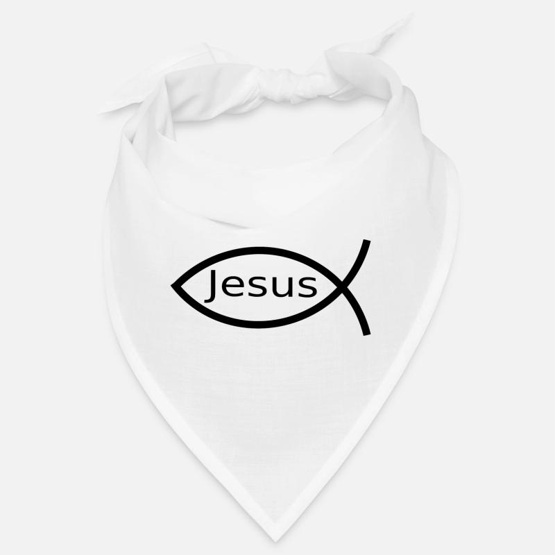 Jesus Fish Black Ichthys Fish Fish Bandana