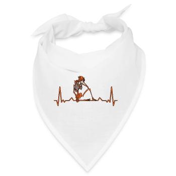 Herzfrequenz vom Skelett - Bandana - Weiß - Vorne