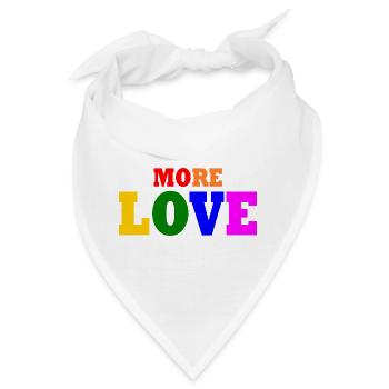 More love - Bandana - Weiß - Vorne