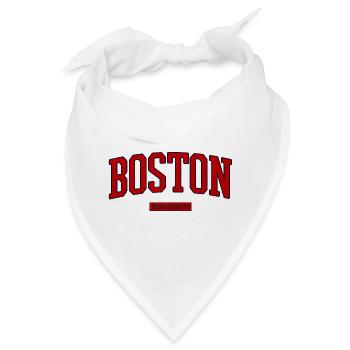 Boston Retro-Logo Massachusetts - Bandana - Weiß - Vorne