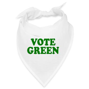 Vote green - Bandana - Weiß - Vorne