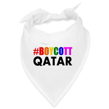 Boycott qatar - Bandana - Weiß - Vorne