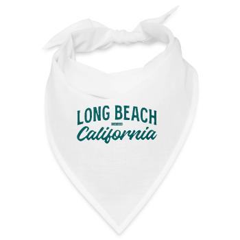 Long Beach California Vintage Script - Bandana - Weiß - Vorne