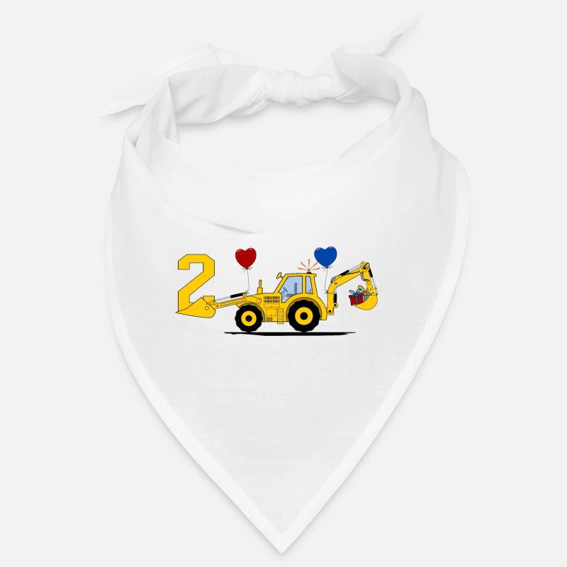 2. Geburtstag Bagger Traktor Bandana