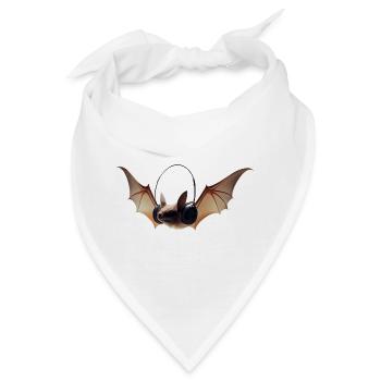 Fledermäuse haben ein scharfes Gehör - Bandana - Weiß - Vorne