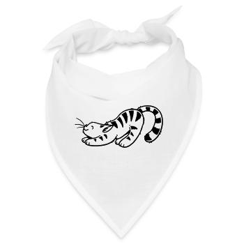 Cartoon Kitten - Bandana - Weiß - Vorne