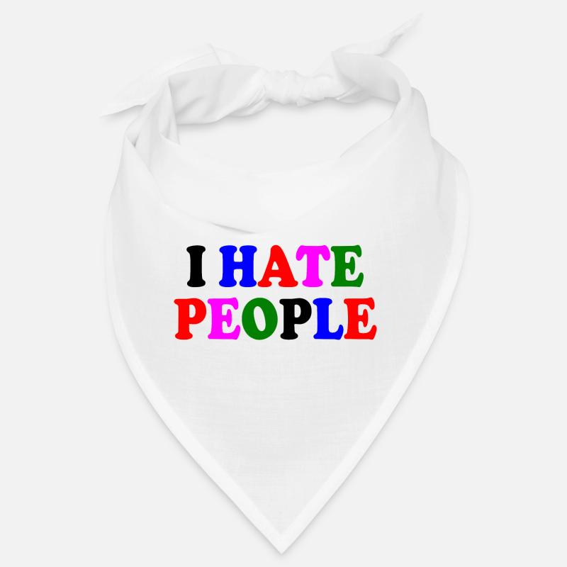 I hate people - Bandana - Weiß