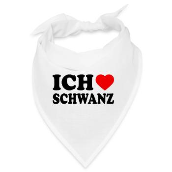 Ich liebe schwanz - Bandana - Weiß - Vorne