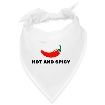 Scharf und würzig - Bandana - Weiß - Vorne
