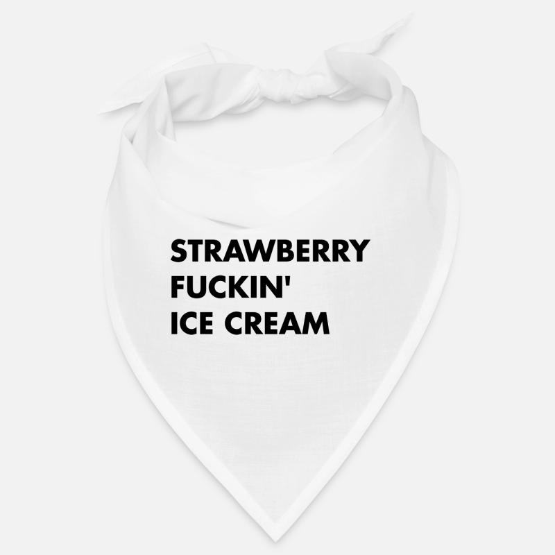 Erdbeer Eis - schwarzer Schriftzug Bandana