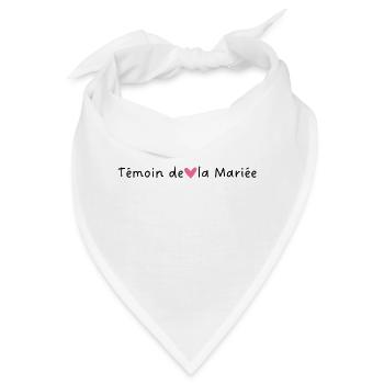 Brautzeuge Rosa Herz - Bandana - Weiß - Vorne
