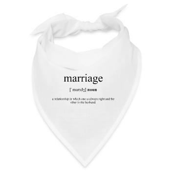 Marriage | Ehe Definition Dictionary - Bandana - Weiß - Vorne