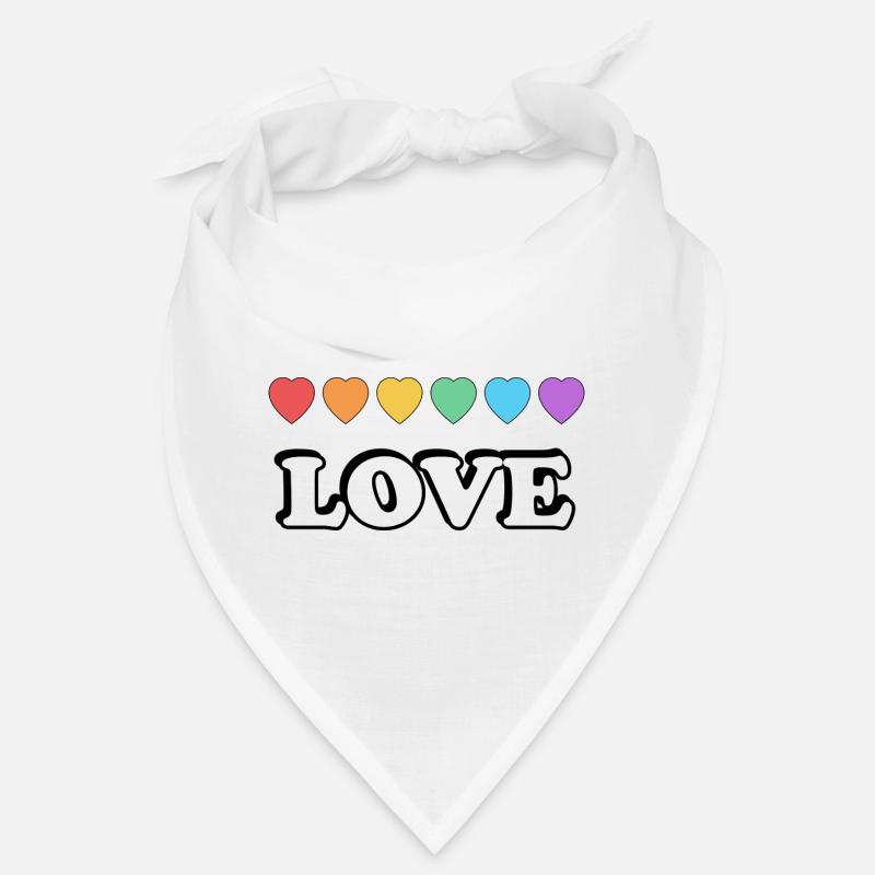 Love Rainbow Hearts Bandana